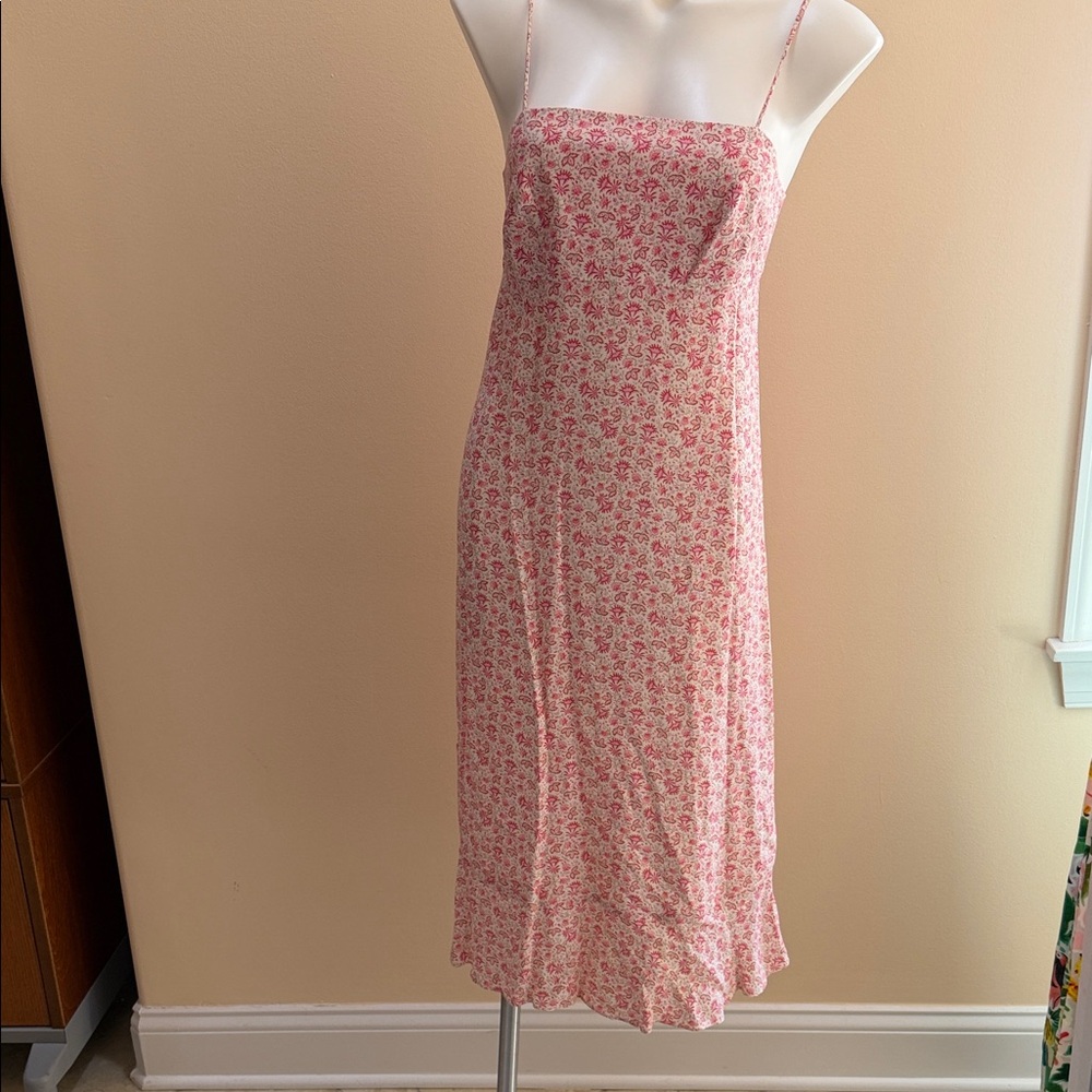 GAP Pink Floral Slip Dress with Thin Straps